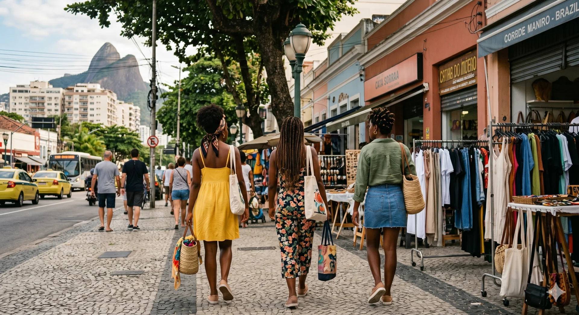 Shopping on the streets of Ipanema, Rio de Janeiro