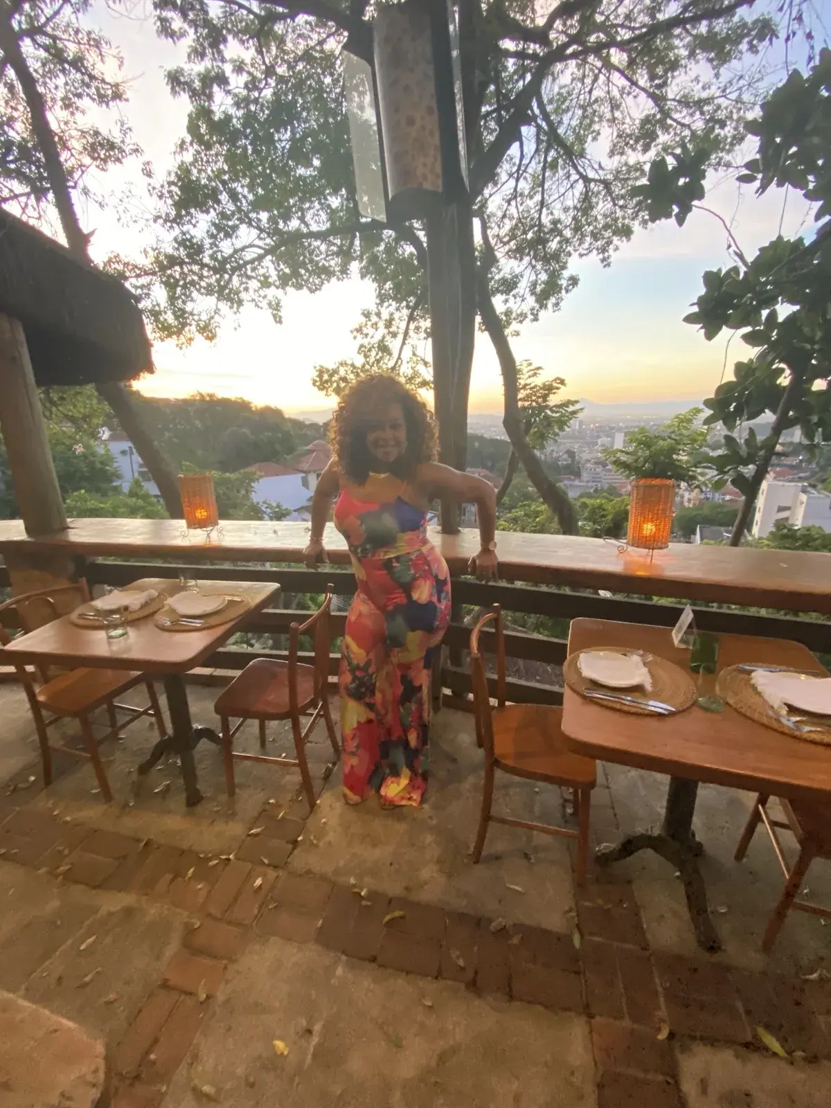 Sunset terrace at Aprazivel restaurant, Santa Teresa Rio