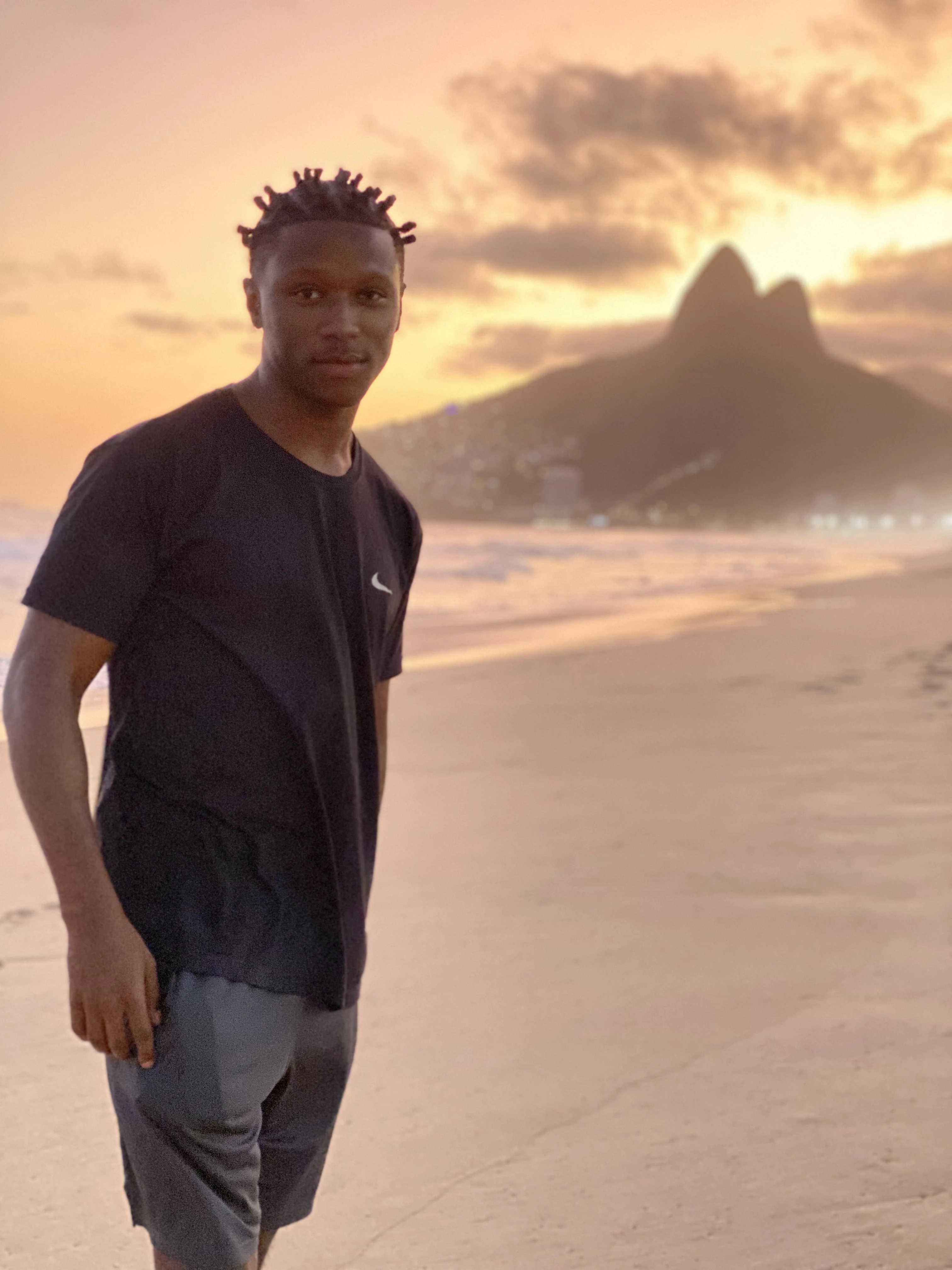 Ipanema beach at golden hour, Rio de Janeiro