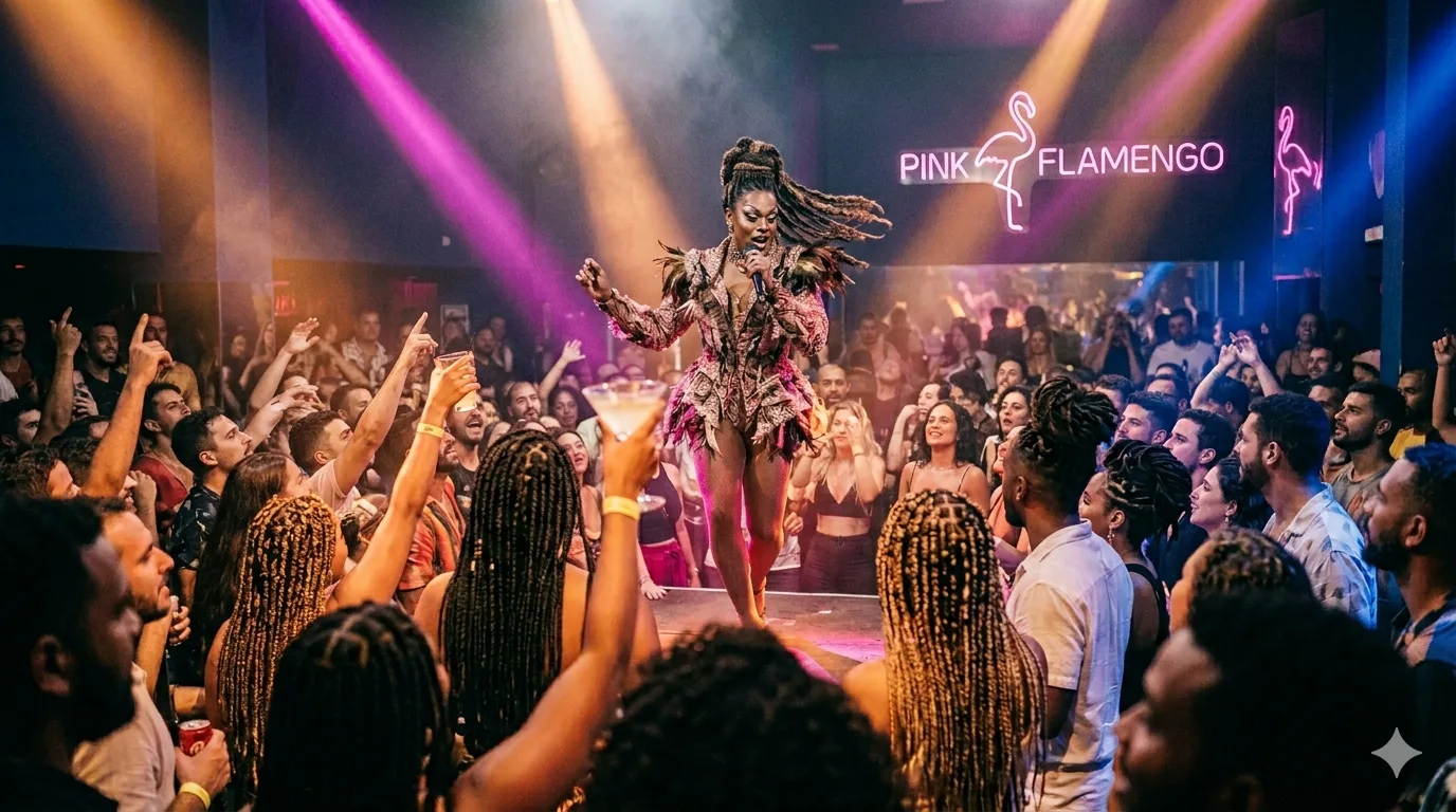 Pink Flamingo drag show in Rio