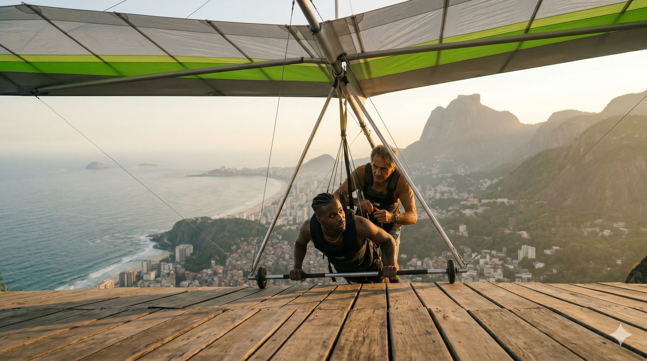 Hang gliding launch from Pedra Bonita, Rio de Janeiro