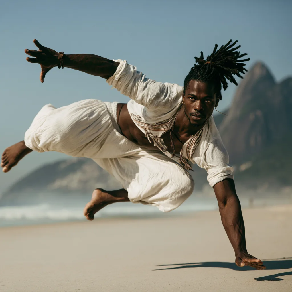 Capoeira practitioner, Ipanema beach
