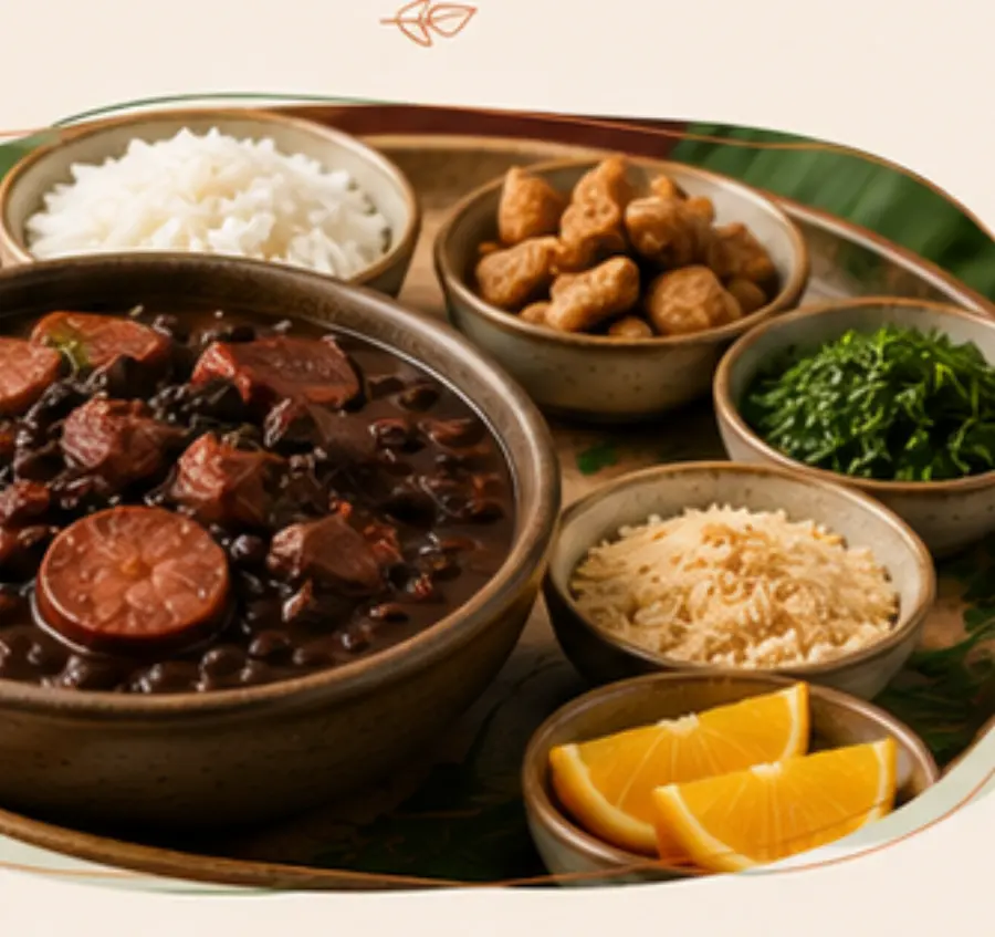 A traditional Brazilian meal presented for private dining